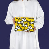 Flatte-poche | Ginbari | Teinture à la main Tissu de coton 100% Parapluie Coton Fabriqué au Japon | Le motif du bonheur 【 Fuwa Market Original 【 Fuwa Market