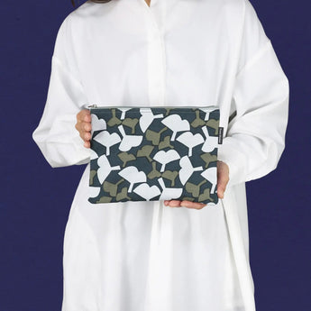 Flatte-poche | Ginbari | Teinture à la main Tissu de coton 100% Parapluie Coton Fabriqué au Japon | Le motif du bonheur 【 Fuwa Market Original 【 Fuwa Market