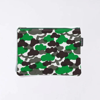 Flat pouch | Matsukawa | Hand-dyed fabric Umbrella cloth 100% cotton pouch Made in Japan | Happiness pattern 【 Fuwa Market Original 】 Fuwa Market