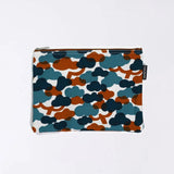 Flat pouch | Matsukawa | Hand-dyed fabric Umbrella cloth 100% cotton pouch Made in Japan | Happiness pattern 【 Fuwa Market Original 】 Fuwa Market