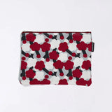 Flat pouch | Plum pattern | Hand-dyed fabric Umbrella cloth 100% cotton Pouch Made in Japan | Pattern of happiness 【 Fuwa Market Original 】 Fuwa Market