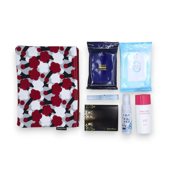 Flat pouch | Plum pattern | Hand-dyed fabric Umbrella cloth 100% cotton Pouch Made in Japan | Pattern of happiness 【 Fuwa Market Original 】 Fuwa Market