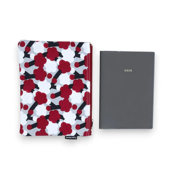 Flat pouch | Plum pattern | Hand-dyed fabric Umbrella cloth 100% cotton Pouch Made in Japan | Pattern of happiness 【 Fuwa Market Original 】 Fuwa Market