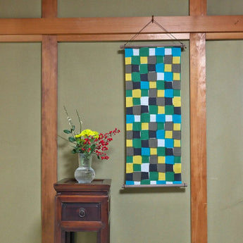 Tegugui | Ichimatsu | Hand-dyed fabric Tegugui 100% cotton Made in Japan | Kyoto artisan craftsmanship 【Fuwa Market Original 】 Fuwa Market