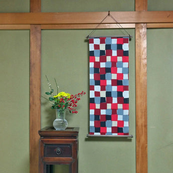 Tegugui | Ichimatsu | Hand-dyed fabric Tegugui 100% cotton Made in Japan | Kyoto artisan craftsmanship 【Fuwa Market Original 】 Fuwa Market