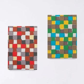 Goshuincho | Large size (B6) | Ichimatsu pattern | Hand-dyed Japanese paper Goshuincho Snake stomach style Made in Japan | Kyoto artisan craftsmanship 【Fuwa Market Original 】 Fuwa Market