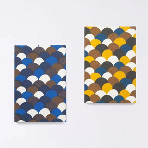 Goshuincho | Large size (B6) | Seikaiha wave pattern | Hand-dyed Japanese paper Goshuincho Serpent stomach style Made in Japan | Kyoto artisan crafted 【 Fuwa Market Original 】 Fuwa Market