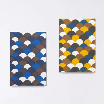 Goshuincho | Large size (B6) | Seikaiha wave pattern | Hand-dyed Japanese paper Goshuincho Serpent stomach style Made in Japan | Kyoto artisan crafted 【 Fuwa Market Original 】 Fuwa Market