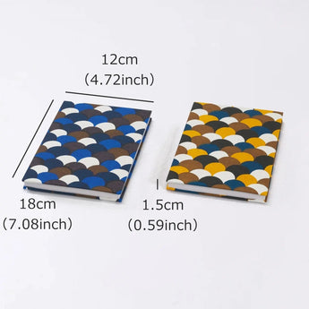 Goshuincho | Large size (B6) | Seikaiha wave pattern | Hand-dyed Japanese paper Goshuincho Serpent stomach style Made in Japan | Kyoto artisan crafted 【 Fuwa Market Original 】 Fuwa Market