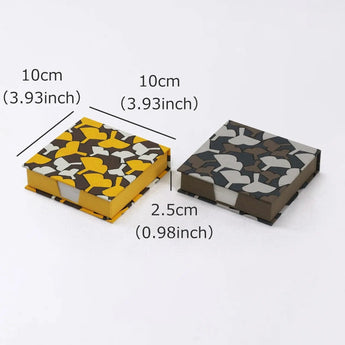 Memo pad | Ginza paper | Hand-dyed Japanese paper block memo pad made in Japan | Happy pattern series Stationery 【 Fuwa Market Original 】 Fuwa Market