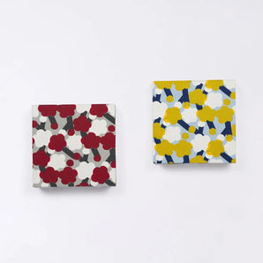 Memo pad | Plum blossom | Hand-dyed Japanese paper Block memo pad Made in Japan | Happiness pattern series Stationery 【 Fuwa Market Original 】 Fuwa Market