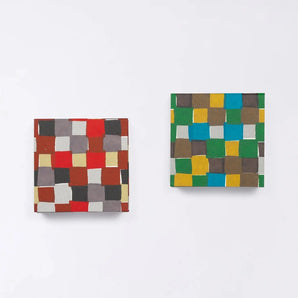 Memo pad | Ichimatsu | Hand-dyed Japanese paper block memo pad Made in Japan | Happiness pattern series Stationery 【 Fuwa Market Original 】 Fuwa Market