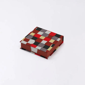 Memo pad | Ichimatsu | Hand-dyed Japanese paper block memo pad Made in Japan | Happiness pattern series Stationery 【 Fuwa Market Original 】 Fuwa Market