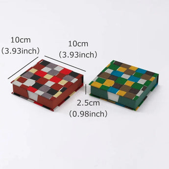 Memo pad | Ichimatsu | Hand-dyed Japanese paper block memo pad Made in Japan | Happiness pattern series Stationery 【 Fuwa Market Original 】 Fuwa Market