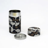 Tea Caddy | Silver Plum Pattern | Hand-dyed Japanese Paper Tea Container Made in Japan | Happiness Pattern Series 【Fuwa Market Original】 Fuwa Market