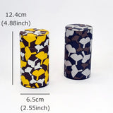 Tea Caddy | Silver Plum Pattern | Hand-dyed Japanese Paper Tea Container Made in Japan | Happiness Pattern Series 【Fuwa Market Original】 Fuwa Market