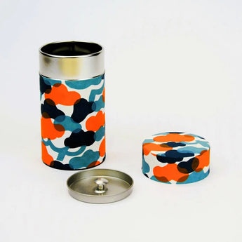 Tea caddy | Pine tree bark | Hand-dyed Japanese paper Tea container Made in Japan | Happiness pattern series 【 Fuwa Market Original 】 Fuwa Market