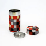 Tea caddy | Ichimatsu pattern | Hand-dyed Japanese paper Tea caddy Made in Japan | Happiness pattern series 【 Fuwa Market Original 】 Fuwa Market