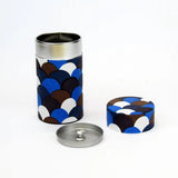 Tea caddy | Seigaiha pattern | Hand-dyed Japanese paper tea container made in Japan | Happy pattern series 【 Fuwa Market Original 】 Fuwa Market