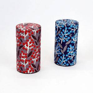 Tea caddy | Nantenzakura | Hand-dyed Japanese paper Tea container Made in Japan | Happy pattern series 【 Fuwa Market Original 】 Fuwa Market