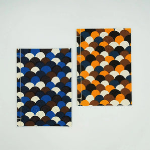 Washi Notebook | A5 | Seikaiha Wave Pattern | Hand-dyed Washi Paper Notebook Stationery Made in Japan | Happiness Pattern 【 Fuwa Market Original 】 Fuwa Market