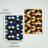 Washi-Notizbuch | A5 | Seeblaues Wellenmuster | Handgefärbtes Washi-Papier Notizbuch Schreibwaren Japanische Herstellung | Glückliches Muster 【 Fuwa Market Original 】 Fuwa Market