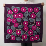 Wind Bath Mat 90cm | Take Hisayume Two Tsubaki Azuki / White Gray | 100% Cotton | Musubi Musubi