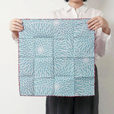 Wind chime 48cm | Isa pattern Peony | Double-sided dyeing Red / Aqua (Water color) | Silk shantung | Musubi Musubi