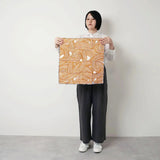 Paravent 48cm | Style Izu | Double face teinté bleu / orange | Écran en tissu | Musubi Musubi