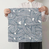 Paravent 48cm | Style Izu | Double face teinté bleu / orange | Écran en tissu | Musubi Musubi