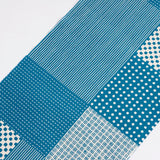 Hand-dyed | 100% silk | Cotton | Dyeing | Cut-edge small weave Blue Kamafune Kamafune