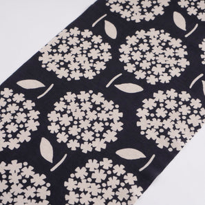 Hand-knitting | Thread sesame cotton | Dyeing | Thread sesame knitting Small round flower Ink | Kamanu 