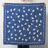 Wind bath curtain 90cm | Takehisa Yumeji Yuri Navy | 100% cotton | Musubi Musubi
