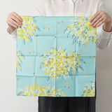 Wind bath curtain 45cm | Kohare Mimoza Mint | 100% cotton | Musubi Musubi