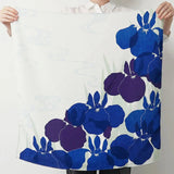 Wind Bath Curtain 70cm | Kakitsubata Branch / Light Gray | Mitsurin Chirimenzu Shrine Series | Poliestel | Musubi Musubi