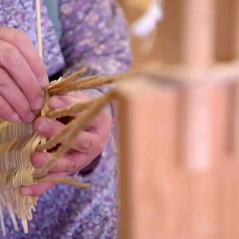 Natural bamboo grass mat L size blue / green | irozori | lightweight grass mat lightweight grass mat