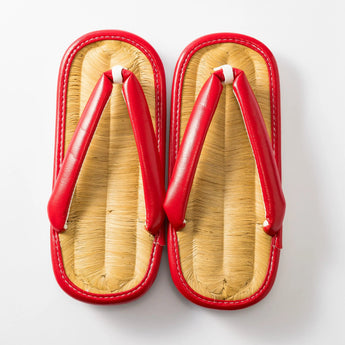 Natural bamboo grass mat L size Red / Black | K Bros. | Lightweight grass mat Lightweight grass mat