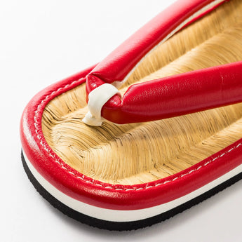 Natural bamboo grass mat L size Red / Black | K Bros. | Lightweight grass mat Lightweight grass mat