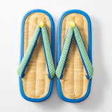 Natural bamboo grass mat L size blue / green | irozori | lightweight grass mat lightweight grass mat