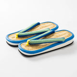 Natural bamboo grass mat L size blue / green | irozori | lightweight grass mat lightweight grass mat