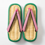 Natural bamboo grass mat L size blue / green | irozori | lightweight grass mat lightweight grass mat