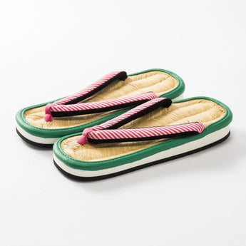 Natural bamboo grass mat L size blue / green | irozori | lightweight grass mat lightweight grass mat