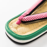 Natural bamboo grass mat L size blue / green | irozori | lightweight grass mat lightweight grass mat