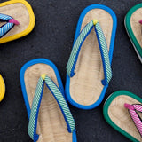 Natural bamboo grass mat L size blue / green | irozori | lightweight grass mat lightweight grass mat