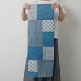 Hand-dyed | 100% silk | Cotton | Dyeing | Cut-edge small weave Blue Kamafune Kamafune