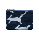 Washi Coin Case | mina perhonen | w run run run Dark Blue | Card Case with Small Change Pocket | SIWA SIWA