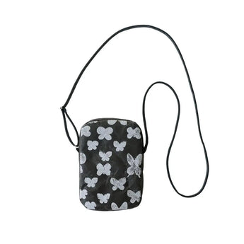Japanese Paper Smartphone Pouch | mina perhonen | memoria Black | Lightweight Crossbody Bag | SIWA SIWA