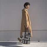 Washi Tote Bag | SAMIRO YUNOKI SIWA Flat Bag Gray L Size | SIWA SIWA