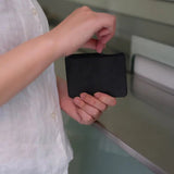 Washi Coin Case | mina perhonen | w run run run Dark Blue | Card Case with Small Change Pocket | SIWA SIWA