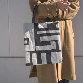 Washi Tote Bag | SAMIRO YUNOKI SIWA Flat Bag Gray L Size | SIWA SIWA